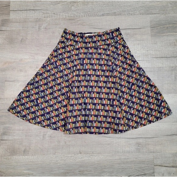 Effie's Heart Dresses & Skirts - Effies Heart Library Book Print AOP Skirt Size Medium Pockets Pull On Stretch